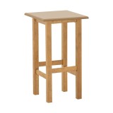 Cumpara ieftin Masuta laterala Bajok lemn de fag solid cu blat din MDF finisaj nuc 35x35x62 cm