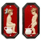Set doua decoratiuni din fier forjat pentru baie CS-64, Ornamentale