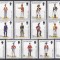 Guernsey 1974 - Uniforme militare, 3 Serii, MNH