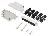 Conector D-Sub HD 62-Pin Tată unghi 45&deg; Lipire pe Cablu Gold Flash