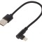 Cablu USB 2.0 Apple Lightning la USB A, 0,2m, unghi
