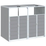 Cumpara ieftin Depozit pubele cu roti duble, gri, 144x81x113 cm, otel