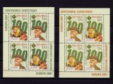 Cumpara ieftin ✅ RO 2007 LP 1762 g &quot;Europa 2007, Cent. Cercetasiei , colite de 2 serii in pereche /396 TIP I si II , MNH
