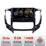 Navigatie Android Mitsubishi L200 2014-2020, 8GB RAM, 128GB, QLED 2K