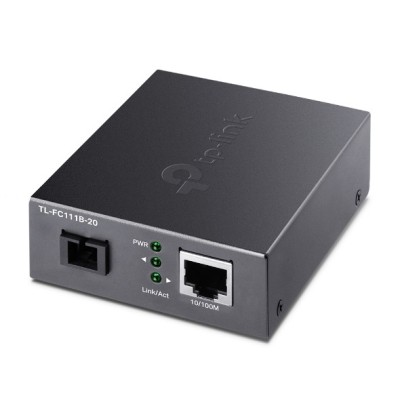 MEDIA CONVERTOR TP-LINK 10/100 Mbps WDM, 1&amp;Atilde;&amp;mdash; 100 Mbps SC Fiber Port, 1&amp;Atilde;&amp;mdash; 10/100 Mbps RJ45 Port (Auto MDI/MDIX), pana la 20km &amp;quot;FC111B-20&amp;quot; (include timb foto
