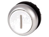 Comutator acţionat prin apăsare 22mm alb 2 pozitii