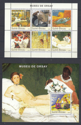 Guinea-Bissau - Pictura - MUZEUL ORSAY - 2 ss - MNH foto