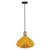 PENDUL TAVAN SOCLU E27 32CM X 27CM - GALBEN, V-TAC