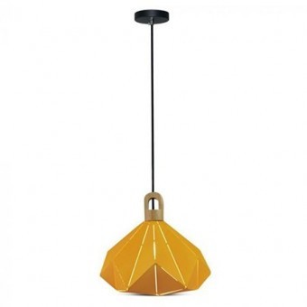 PENDUL TAVAN SOCLU E27 32CM X 27CM - GALBEN foto