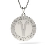 Lantisor cu pandantiv din argint model Aries