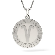 Lantisor cu pandantiv din argint model Aries