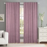 Set draperii tip tesatura in cu rejansa transparenta cu ate pentru galerie, Madison, 150x225 cm, densitate 700 g/ml, Taras, 2 buc