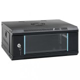 vidaXL Dulap Server 4U Montat pe Perete 19 inch IP20 53x40x21 cm Negru Otel Blocabil Retea Date