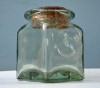 Borcan Sticla Laborator Vechi 200ml, Condimente, Sticla Groasa, Bule Aer, H=11.5cm