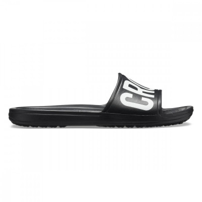 Papuci Crocs Sloane Logo Mania Slide Negru - Black foto