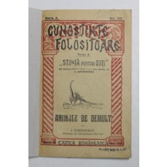 ANIMALE DE DEMULT de I. SIMIONESCU , EDITIE INTERBELICA