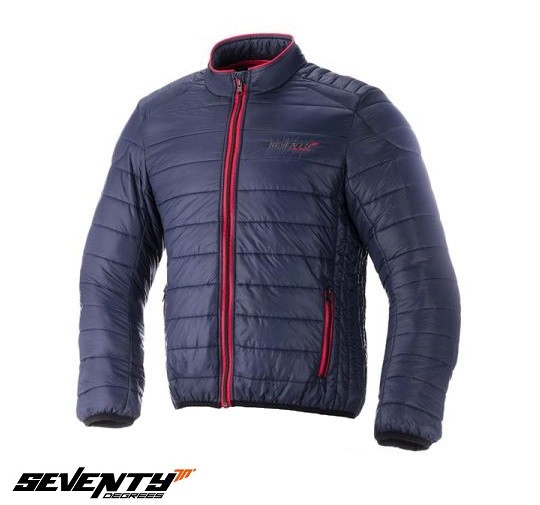 Geaca (jacheta) barbati pentru scuter - motocicleta Urban Seventy model SD-A5 culoare: albastru/rosu &ndash; tip Softshell &ndash; greutate redusa XL