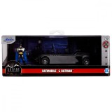 Set masina si figurina din metal, Jada, The Animated Series, Batman si Batmobile, 1:32