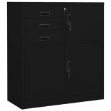 Cumpara ieftin Dulap de birou, negru, 90x40x102 cm, otel