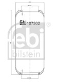 FEBI BILSTEIN 107302 Burduf, suspensie pneumatica
