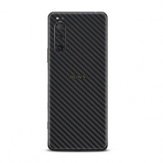 Set Folii Skin Acoperire 360 Compatibile cu Sony Xperia 5 - ApcGsm Wraps Carbon Black