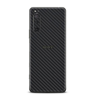 Set Folii Skin Acoperire 360 Compatibile cu Sony Xperia 5 - ApcGsm Wraps Carbon Black foto