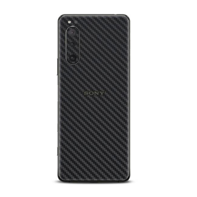 Set Folii Skin Acoperire 360 Compatibile cu Sony Xperia 5 - ApcGsm Wraps Carbon Black