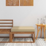 vidaXL taburet Lemn Solid de Acacia Natural și Bej 900530