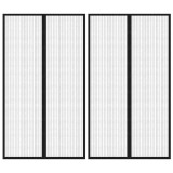 Cumpara ieftin Perdele de usa anti-insecte cu magnet, 2 buc., negru, 200x80 cm