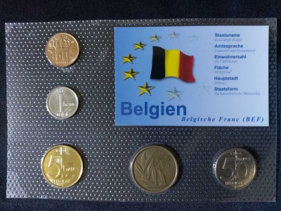 Seria completata monede - Belgia 1982-1998, 5 monede foto