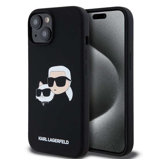 Husa pentru iPhone 15 / iPhone 14 / iPhone 13 - Karl Lagerfeld Silicone MagSafe (KLHMP15SSKCHPPLK) - Karl&amp;Choupette