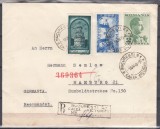 ROMANIA 1938 LP 128 CENTENARUL NASTERII REGELUI CAROL/PLIC CIRCULAT RECOMANDAT BUCURESTI-HAMBURG CENZURA GERMANA