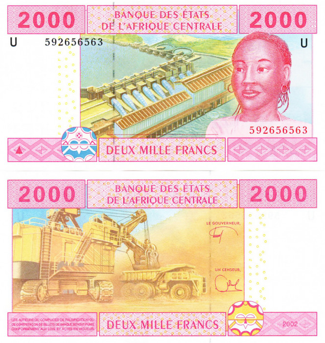 Statele Africii Centrale 2 000 Franci (Camerun) 2002 P-307U UNC