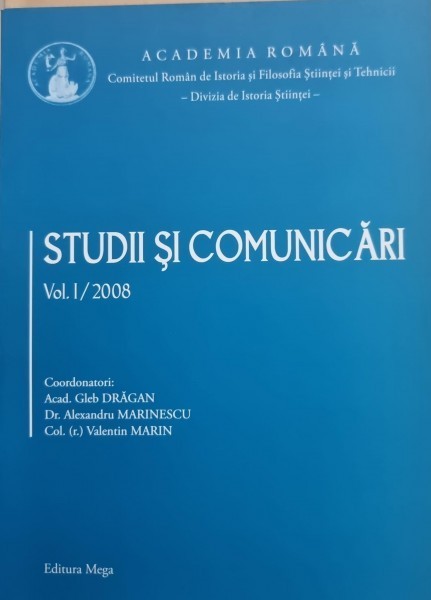 Studii si comunicari Vol. I / 2008