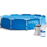 Piscina cadru metalic Intex, 305x76 cm, 4500 litri, rotunda, cu pompa de filtrare Household NewTrend