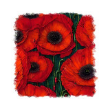 Cumpara ieftin Sticker decorativ, Flori de mac, Rosu, 55 cm, 6571ST, Oem