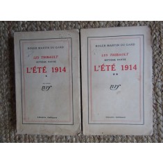 LES THIBAULT - SEPTIEME PARTIE - L &#039;ETE 1914 par ROGER MARTIN DU GARD 2 VOLUME