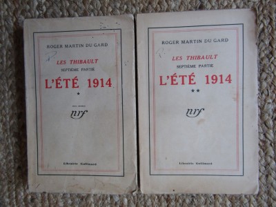 LES THIBAULT - SEPTIEME PARTIE - L &amp;#039;ETE 1914 par ROGER MARTIN DU GARD 2 VOLUME foto