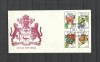 GUYANA 1990 FAUNA INSECTE FLUTURI FDC, Nestampilat
