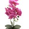 Orhidee artificiala siliconata cu aspect 100% natural, in bol de plastic gri 45