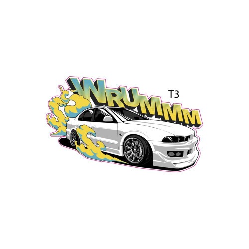 Abtibild &quot; MASINA WRUMM &quot; Cod:TAG 070 / T3 Automotive TrustedCars
