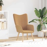 vidaXL Fotoliu Relaxare Bej L&acirc;nă, 62x67x95.5cm, Cadru Lemn Solid, Interior, Max 100kg