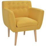 vidaXL Fotoliu, galben, material textil 244069