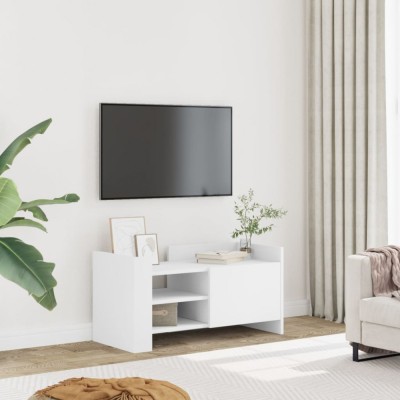 Gossi comoda tv, alb, 80x35x40 cm, lemn prelucrat foto
