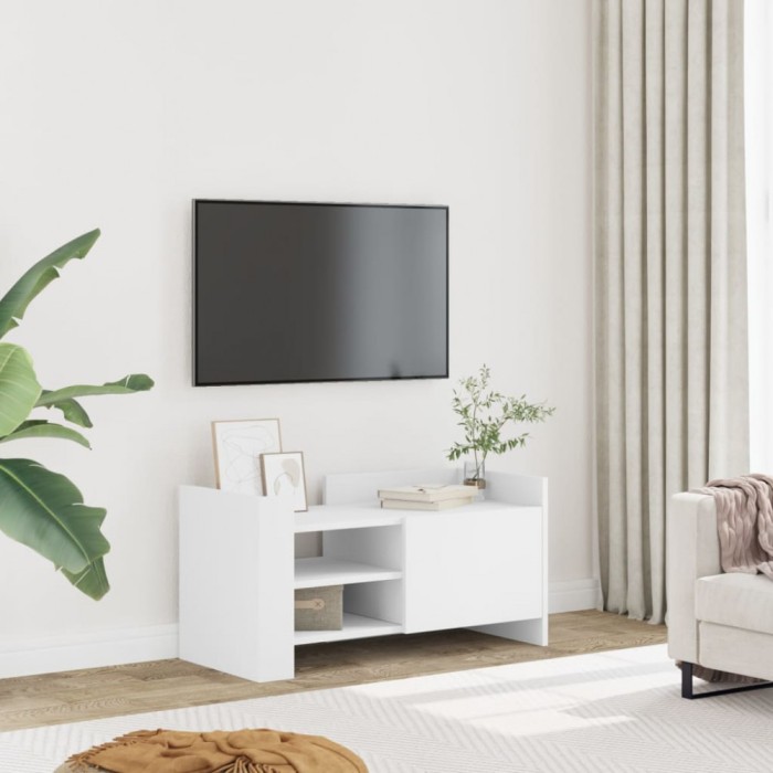 Gossi comoda tv, alb, 80x35x40 cm, lemn prelucrat