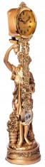 Ceas decorativ cu figurina Adler 80002G auriu foto