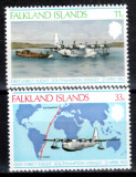 Falkland 1978, Mi #270-271**, aviatie, avioane, MNH! Cota 7,50 &euro;!, Transporturi, Nestampilat