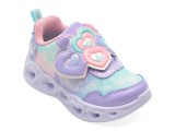 Cumpara ieftin Pantofi sport SKECHERS mov, HEART LIGHTS, din material textil