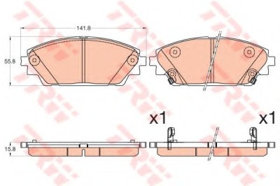 Set placute frana,frana disc MAZDA CX-3 (DK) (2015 - 2016) TRW GDB3592 foto