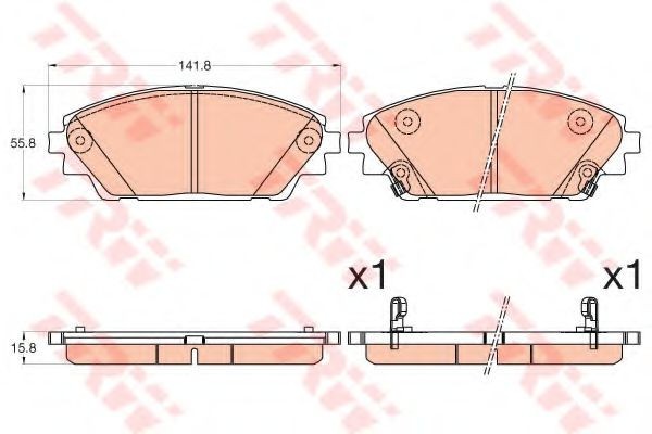 Set placute frana,frana disc MAZDA CX-3 (DK) (2015 - 2016) TRW GDB3592